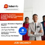 Multiple Positions at Moniepoint (Remote and On-site Roles Available)