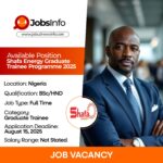Shafa Energy Graduate Trainee Programme 2025