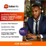 Finance Graduate Trainee Programme 2025 at Geoplex Drillteq Limited