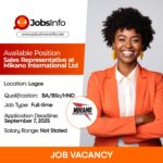 Sales Representative at Mikano International Ltd