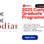 2025 Custodian Graduate Trainee Programme