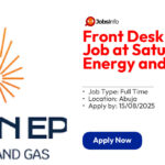 Front Desk Officer Job at Saturn Epic Energy and Gas