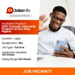 2025 Graduate Internship Program at Sun King Nigeria