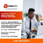Digital Marketing Manager (Remote)
