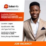 National Orthopaedic Hospital Recruitment 2025