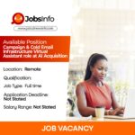 Campaign & Cold Email Infrastructure Virtual Assistant role at AI Acquisition