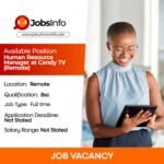 Human Resource Manager at Candy TV (Remote)