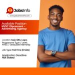 NYSC Placement – Advertising Agency