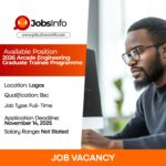 2026 Arcade Engineering Graduate Trainee Programme