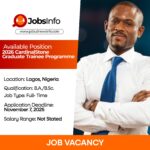 2026 CardinalStone Graduate Trainee Programme