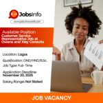 Customer Service Representative Job at Owens and Xley Consults