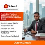 2026 Graduate Trainee Programme at Talenture Group