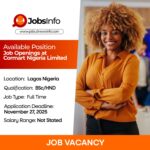 Job Openings at Cormart Nigeria Limited