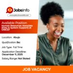 Human Resources Associate (Data & System Support) at UNICEF