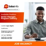 Senior Manager, Program Delivery