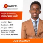 Machine Operators at Viju Industries Nigeria Limited