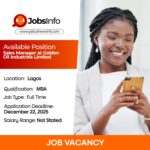 Sales Manager at Golden Oil Industries Limited