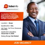 2026 Graduate Internship Programme at Norwegian Refugee Council (NRC)