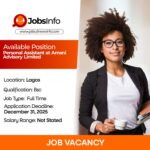 Personal Assistant at Amani Advisory Limited
