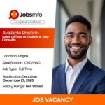 Sales Officer at Owens & Xley Consults