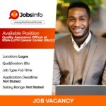 Quality Assurance Officer at NSIA-LUTH Cancer Center (NLCC)