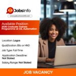 2026 Graduate Trainee Programme at GIL Automation