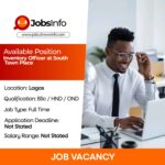 Inventory Officer at South Town Place