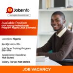SAP Young Professionals Program Nigeria 2026 (Remote)