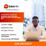 Database Administrator (Entry-Level) at Access Bank PLC
