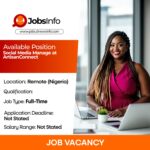 Social Media Manager at ArtisanConnect