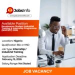 Renaissance Student Industrial Training & Internship Programme (SIWES/IT) 2026