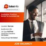 Remote Tax Accountant Job