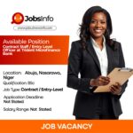 Contract Staff / Entry Level Officer at Trident Microfinance Bank