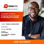 University Burser Needed