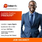 Relationship Manager at Fidelity Bank Plc