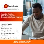2026 Roche Nigeria Graduate Internship Program
