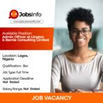 Admin Officer at Lington & Bernie Consulting Limited