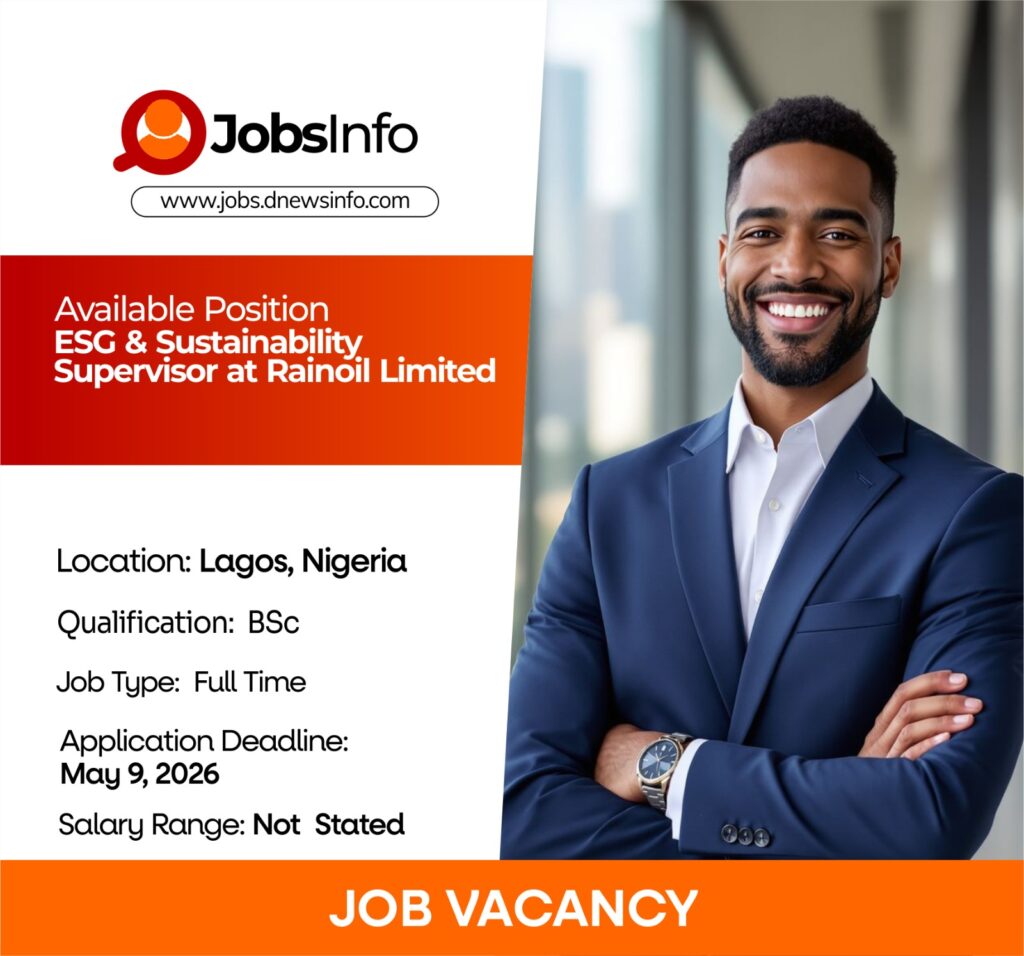 ESG Sustainability Supervisor at Rainoil Limited workplace