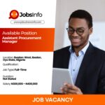 Assistant Procurement Manager