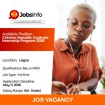 Chicken Republic Graduate Internship Program 2026