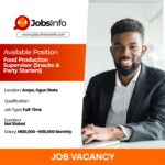 Food Production Supervisor (Snacks & Party Starters)