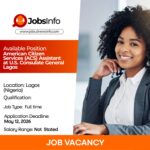 American Citizen Services (ACS) Assistant at U.S. Consulate General Lagos