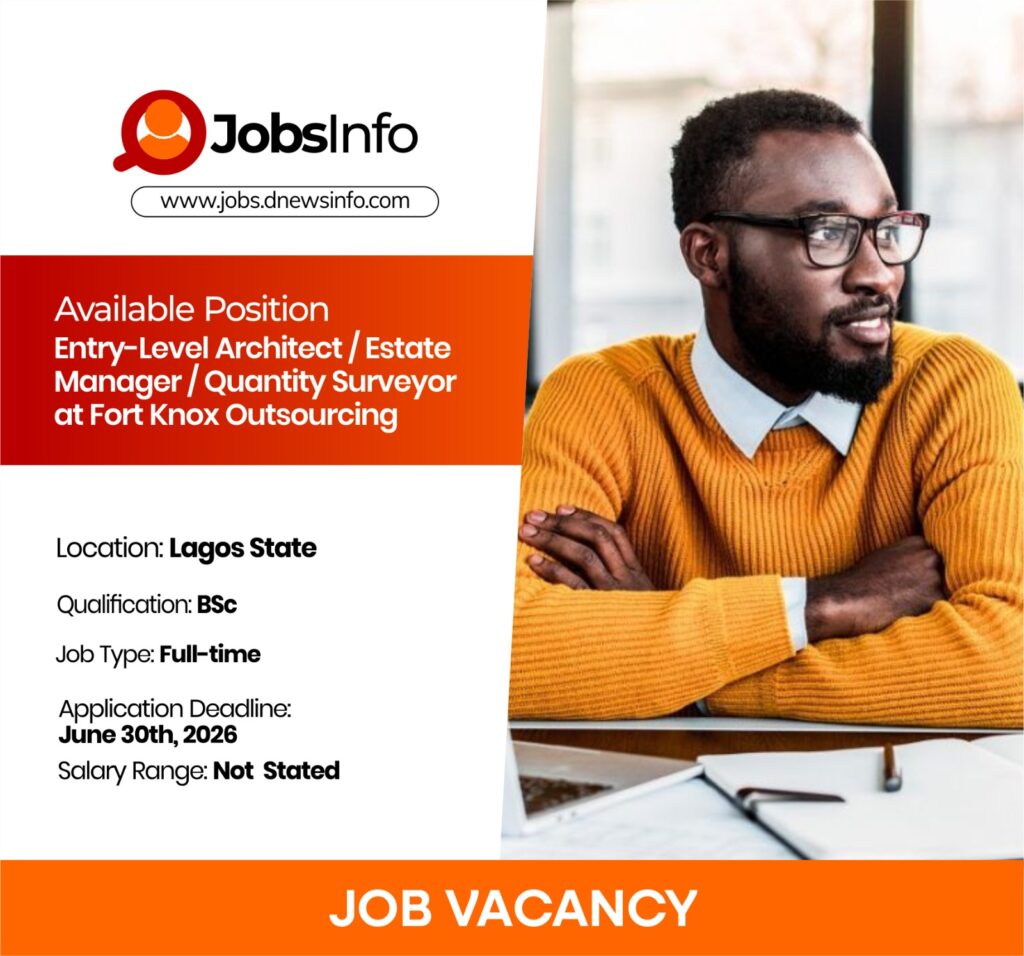 Entry-Level Architect / Estate Manager / Quantity Surveyor at Fort Knox Outsourcing - 11 1