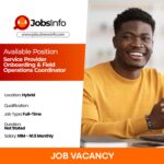 Service Provider Onboarding & Field Operations Coordinator