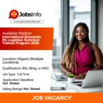 International Breweries Plc Logistics Technical Trainee Program 2026