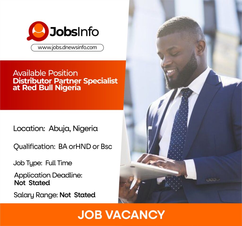 Distributor Partner Specialist at Red Bull Nigeria