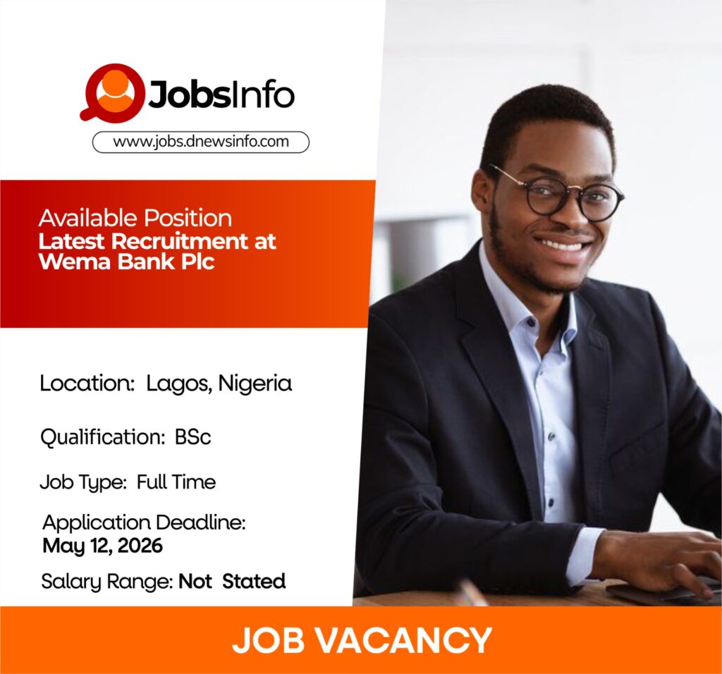 Latest Recruitment at Wema Bank Plc