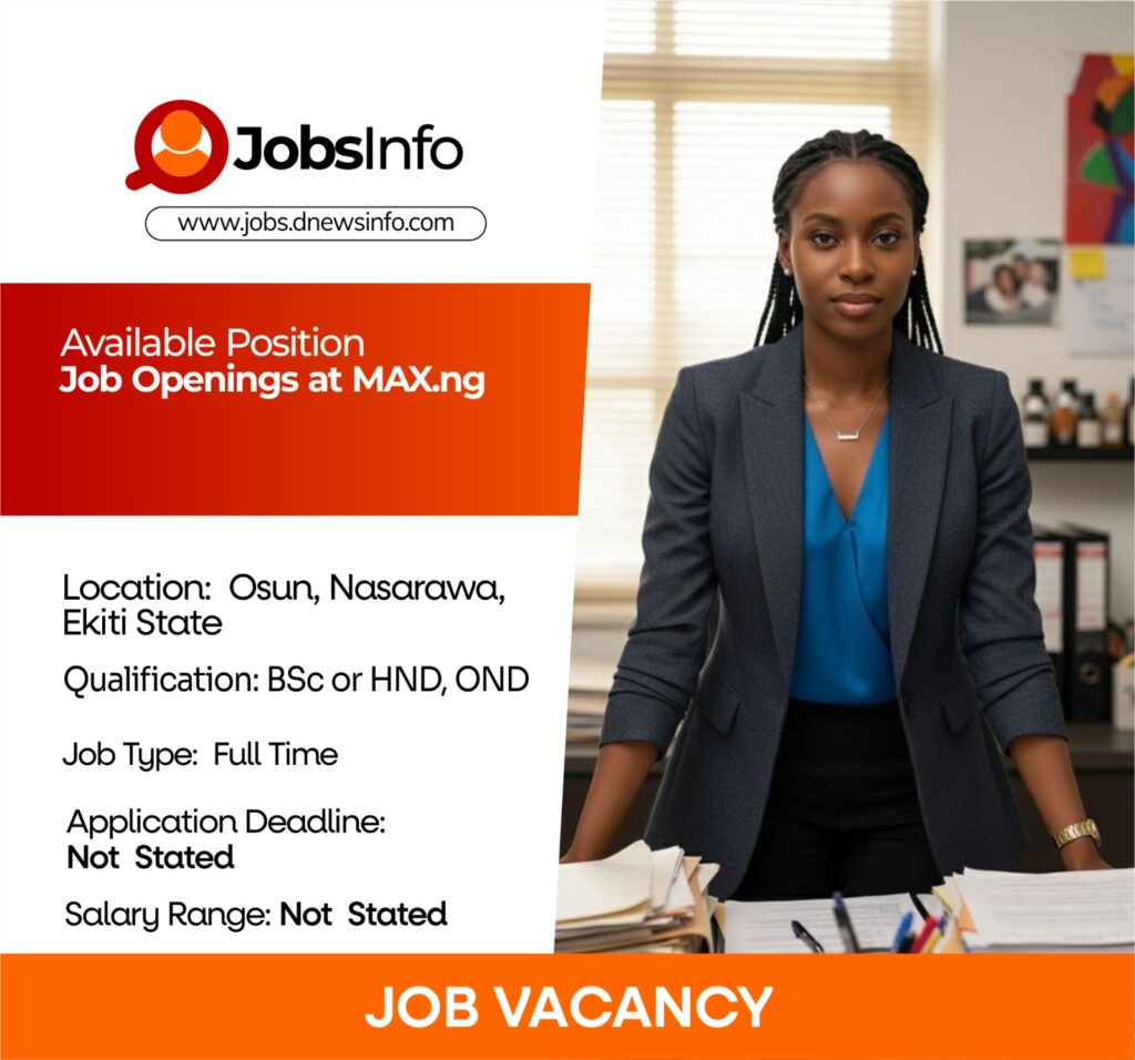 Job Openings at MAX.ng
