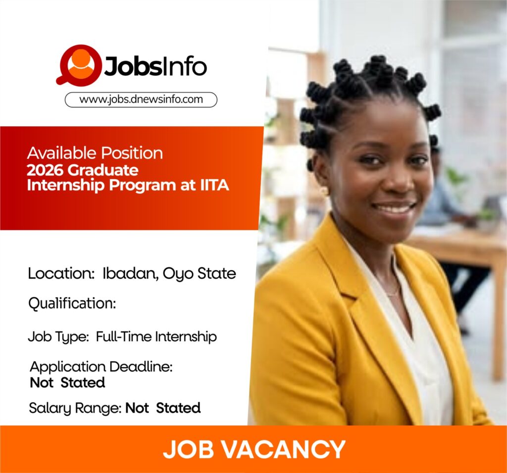 2026 Graduate Internship Program at IITA