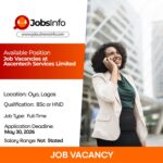 Job Vacancies at Ascentech Services Limited